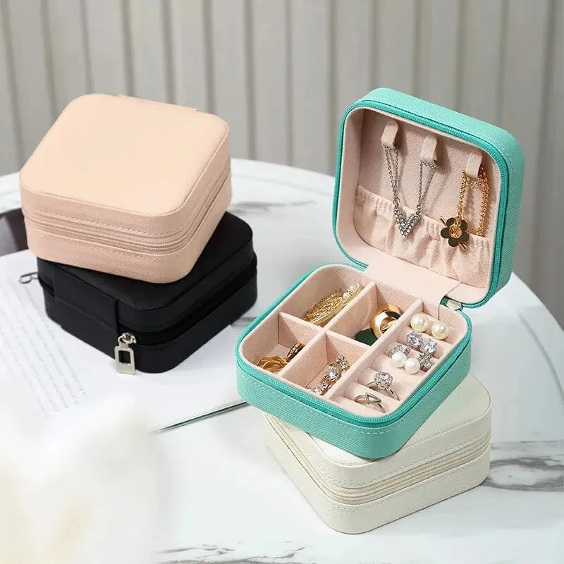 Portable Mini Jewelry Storage Box Travel Organizer Jewelry Case