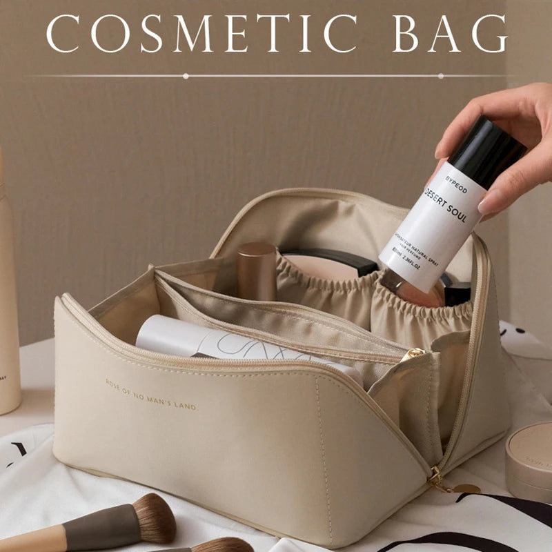 Cosmetic Bag PU Leather Large-capacity Travel Cosmetics Storage Bags